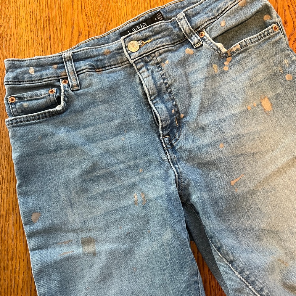 Ralph Lauren paint splattered jeans.  Women’s size 10
